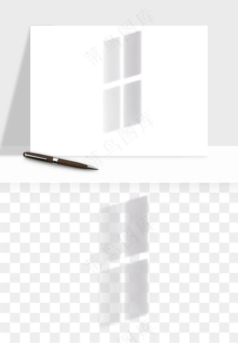 阴影植物窗户投影免抠元素