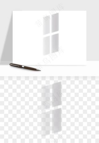 阴影植物窗户投影免抠元素