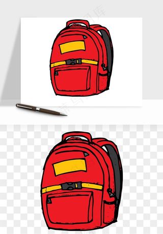 卡通书包背包双肩包png免抠