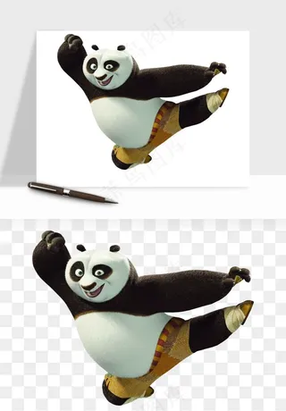 熊猫国宝手绘png免抠