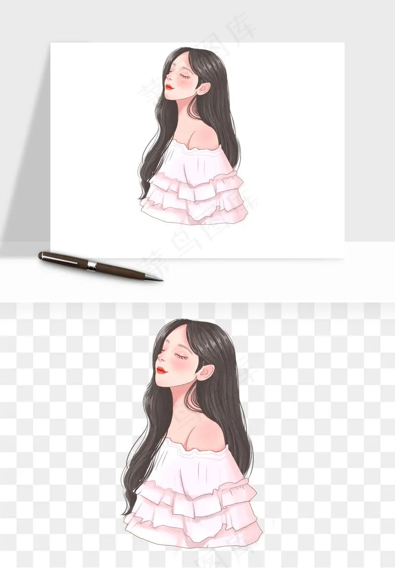 手绘女神女王妇女png免抠