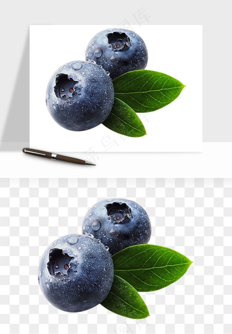 蓝莓水果png免抠