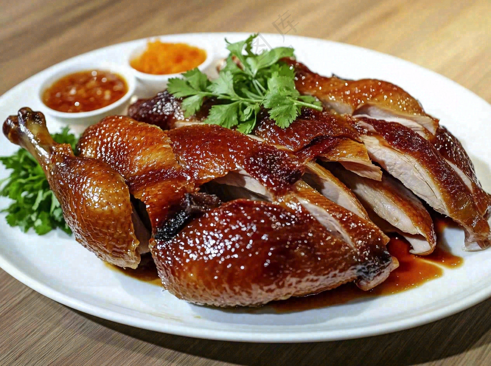 美味烧鸭广式美食摄影图