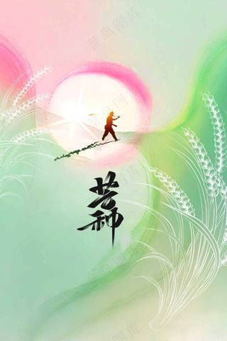 芒种节气传统活动宣传海报