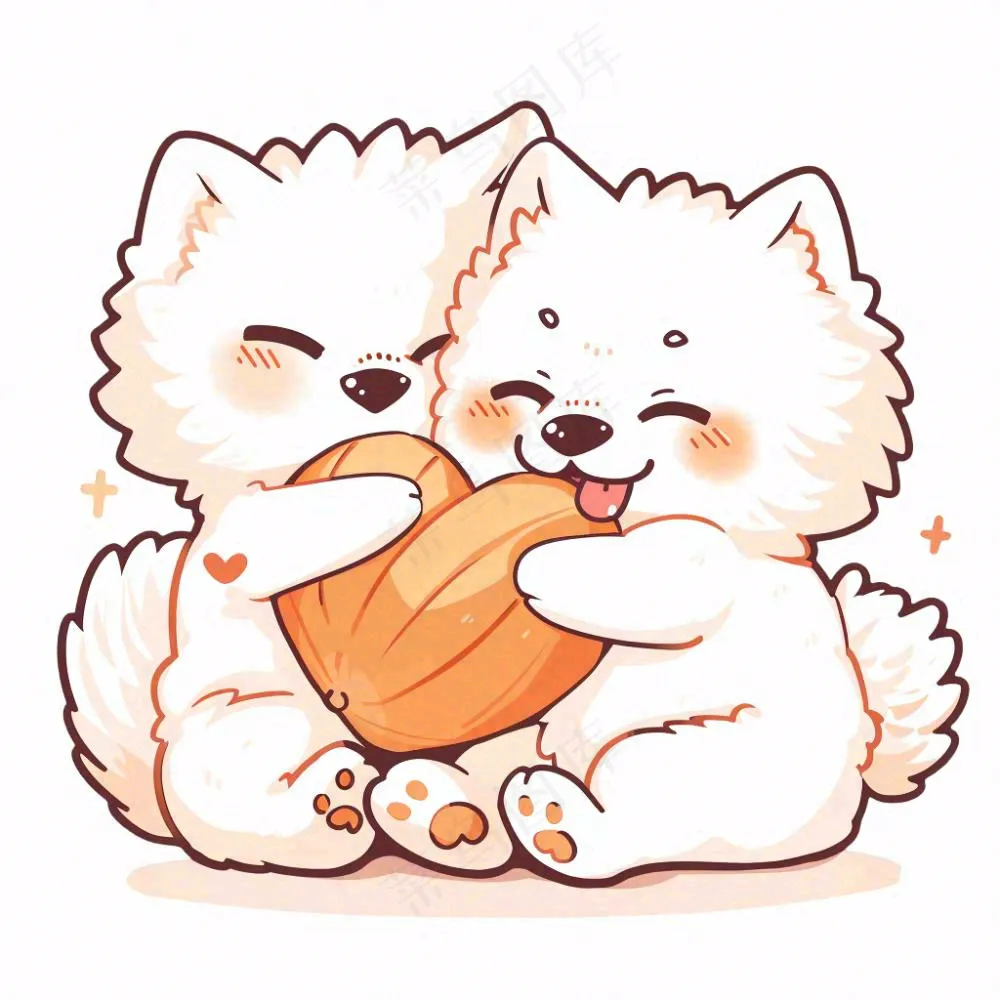 小狗宠物动物卡通插画免抠