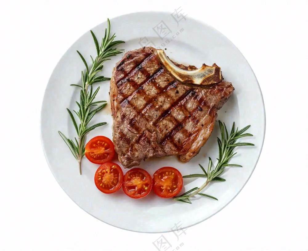 牛排番茄西餐食物免抠