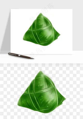 国潮粽子手绘肉粽png免抠