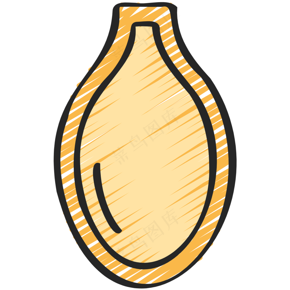 南瓜籽 pumpkin seed 绿色健康食品 铅笔手绘图标icon