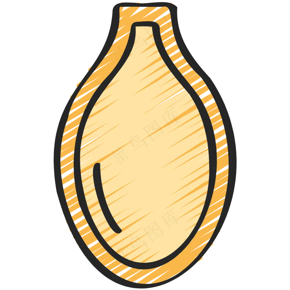 南瓜籽 pumpkin seed 绿色健康食品 铅笔手绘图标icon