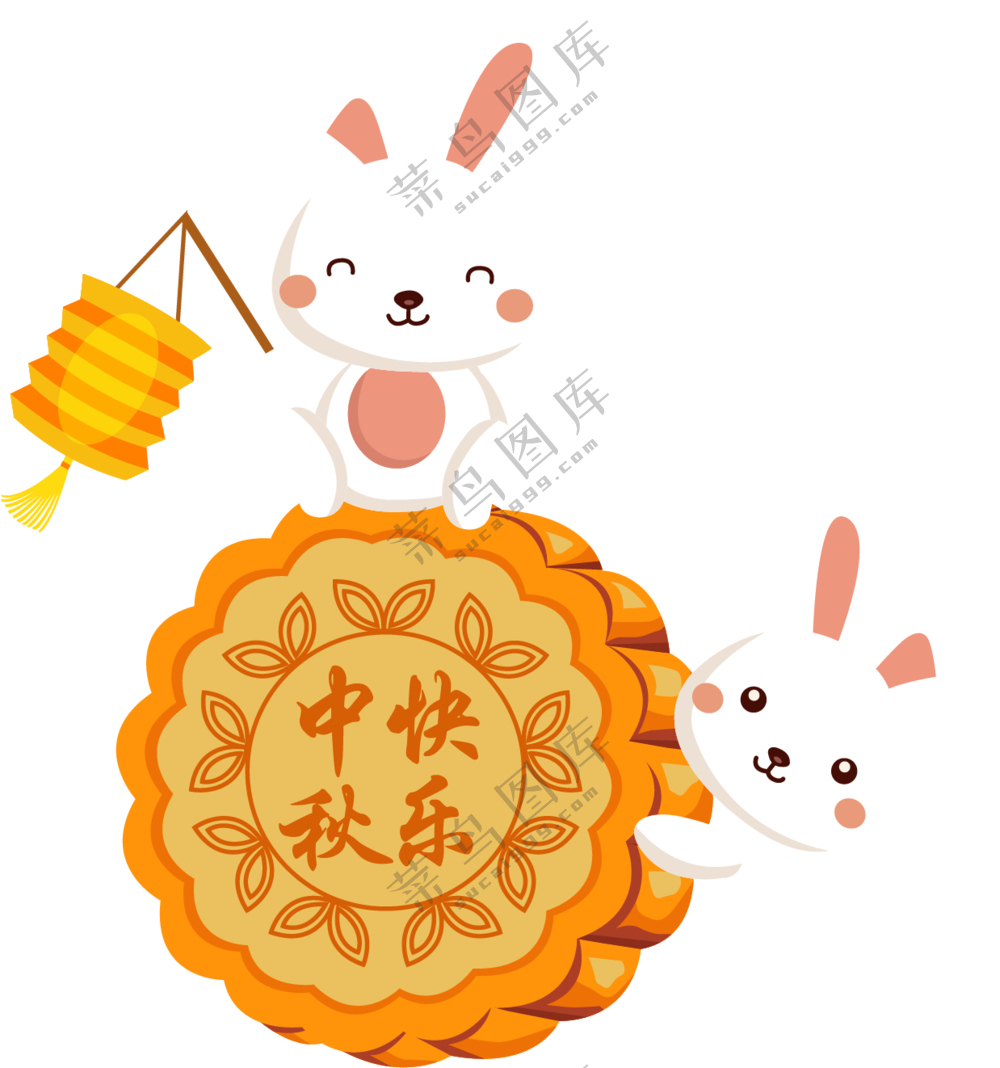 中秋月饼透明素材