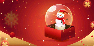 圣诞节卡通插画背景