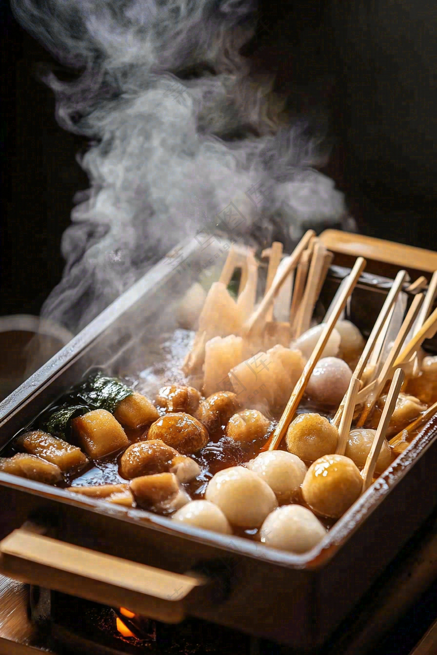 美味关东煮清汤麻辣烫美食摄影图