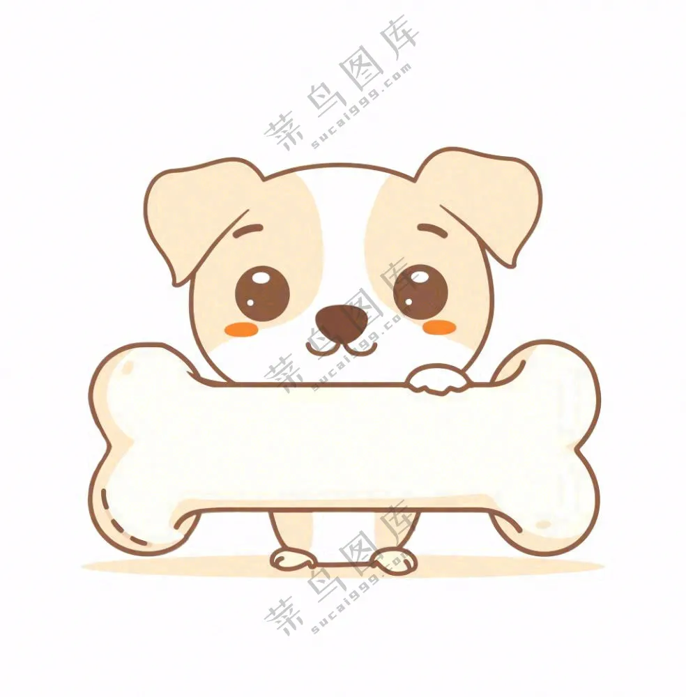 萌宠宠物小狗招牌牌匾边框免抠