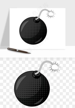 卡通地雷炸弹png免抠