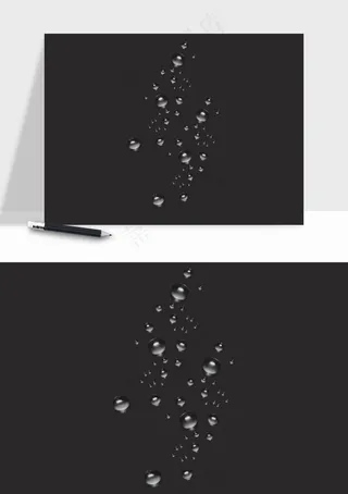 雨水雨滴水珠下雨元素png免抠