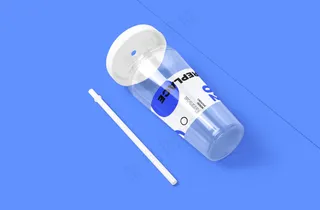 透明杯子吸管奶茶杯塑料杯样机-04