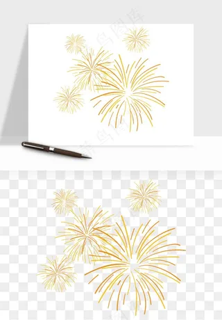 卡通烟花烟火礼花png免抠