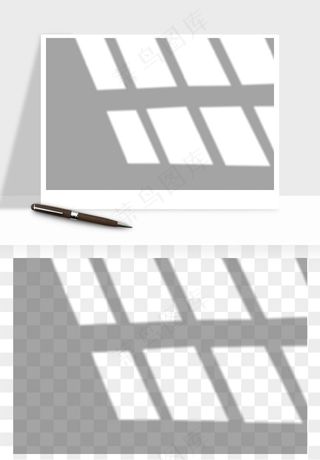 阴影植物窗户投影免抠元素