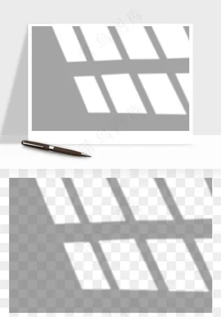 阴影植物窗户投影免抠元素