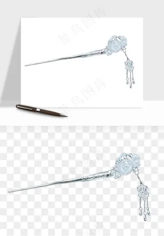 古风发簪头饰配饰png免抠