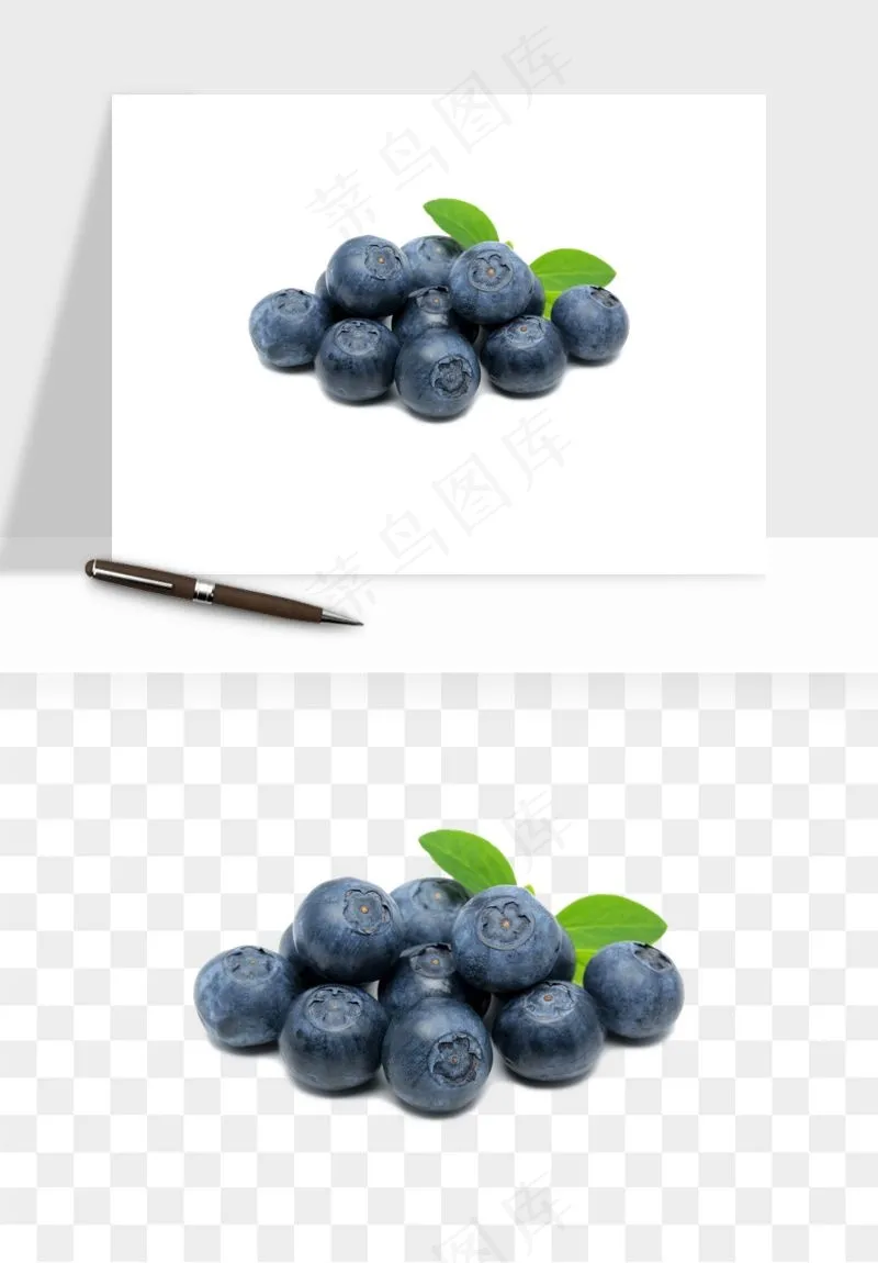 蓝莓水果png免抠