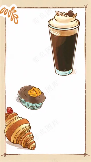 夏日饮品饮料清凉背景