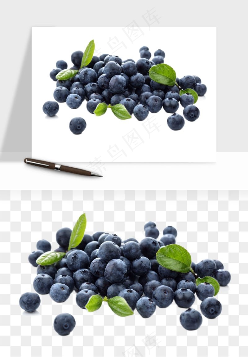 蓝莓水果png免抠