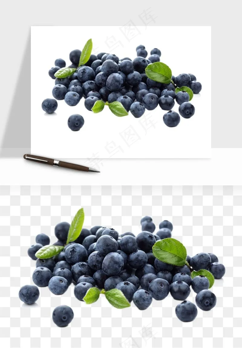蓝莓水果png免抠