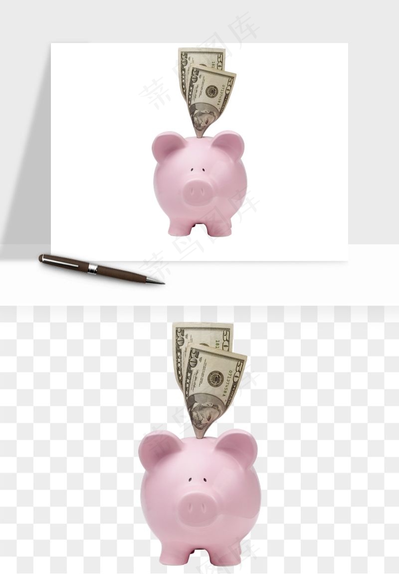存钱罐理财金猪png免抠