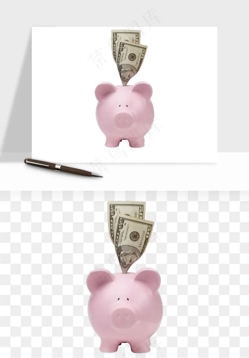 存钱罐理财金猪png免抠