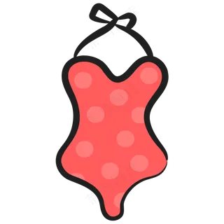 红色泳衣 手绘简笔画