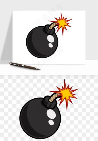 卡通地雷炸弹png免抠