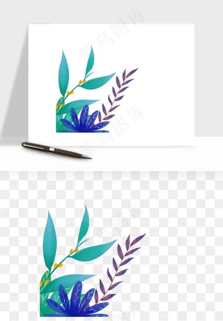 植物花卉边框装饰png免抠