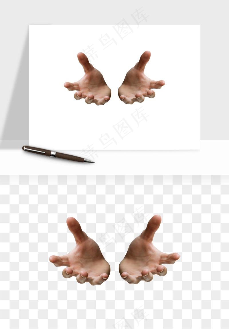 手势手部动作手指png免抠