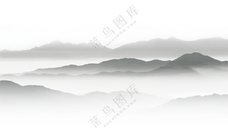 高低远近各不同的群山免抠图片素材