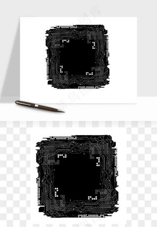 科技电路板线路矢量png免抠