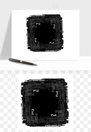 科技电路板线路矢量png免抠