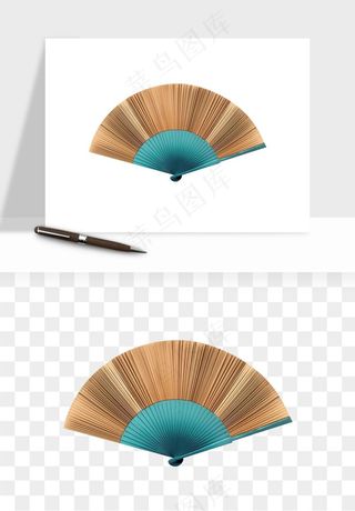 古风扇子元素png免抠