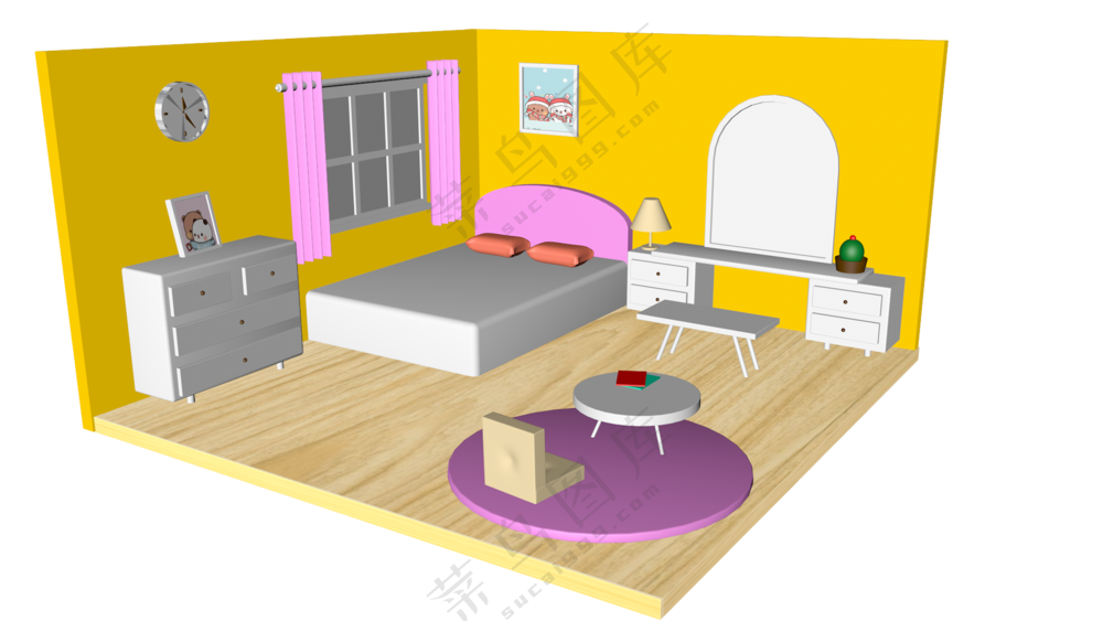 3d建模温馨小屋 