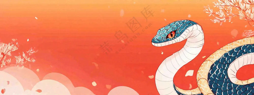 蛇年春节新年背景