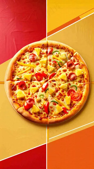 西餐美食披萨摄影图 背景