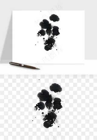 墨迹水墨圆圈圆环边框