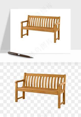 中式长椅长桌木桌png免抠