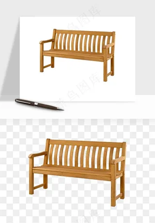 中式长椅长桌木桌png免抠