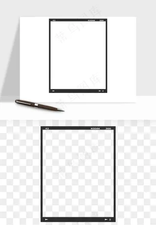 电影黑胶胶片元素png免抠
