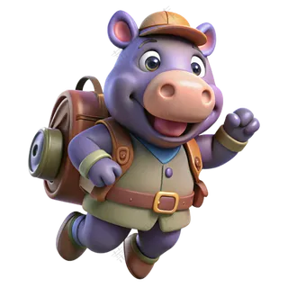 动物3D立体探险背包客河马2