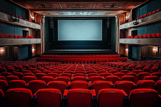 豪华电影院观影厅场景摄影图