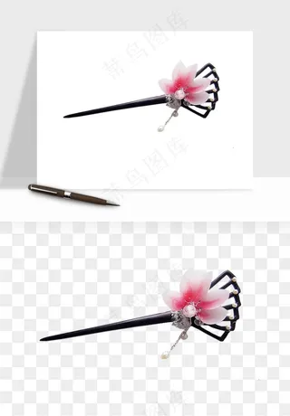 古风发簪头饰配饰png免抠