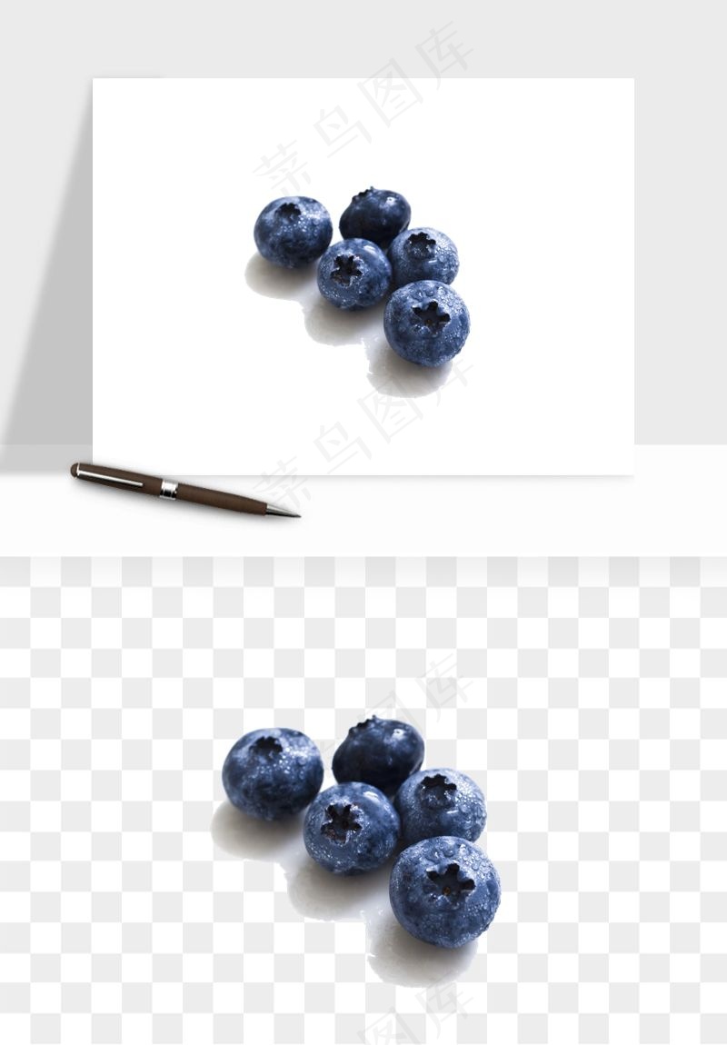 蓝莓水果png免抠