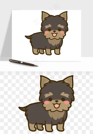 卡通狗狗猫咪png免抠
